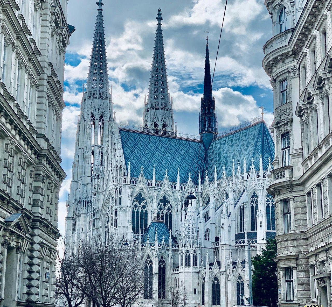 Cathedral and old town in Vienna Austria.
