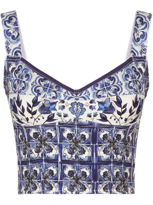 Dolce & Gabbana majolica print top.