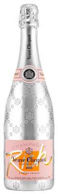 Bottle of Veuve Clicquot Rich Rosé champagne.