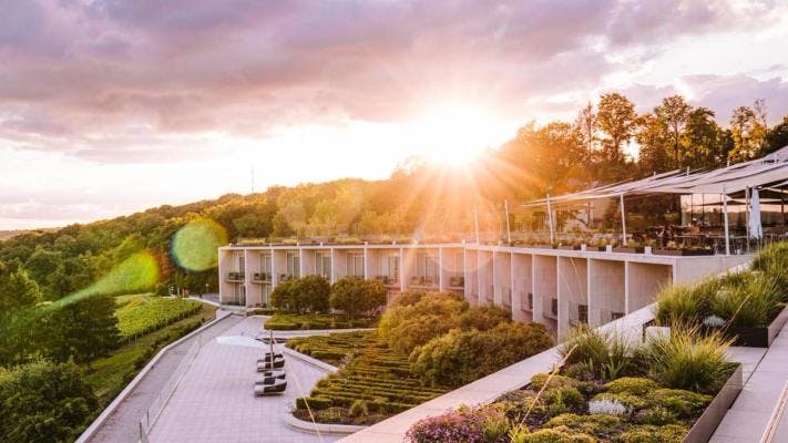 View on Royal Champagne Hotel & Spa in Champagne region in France.