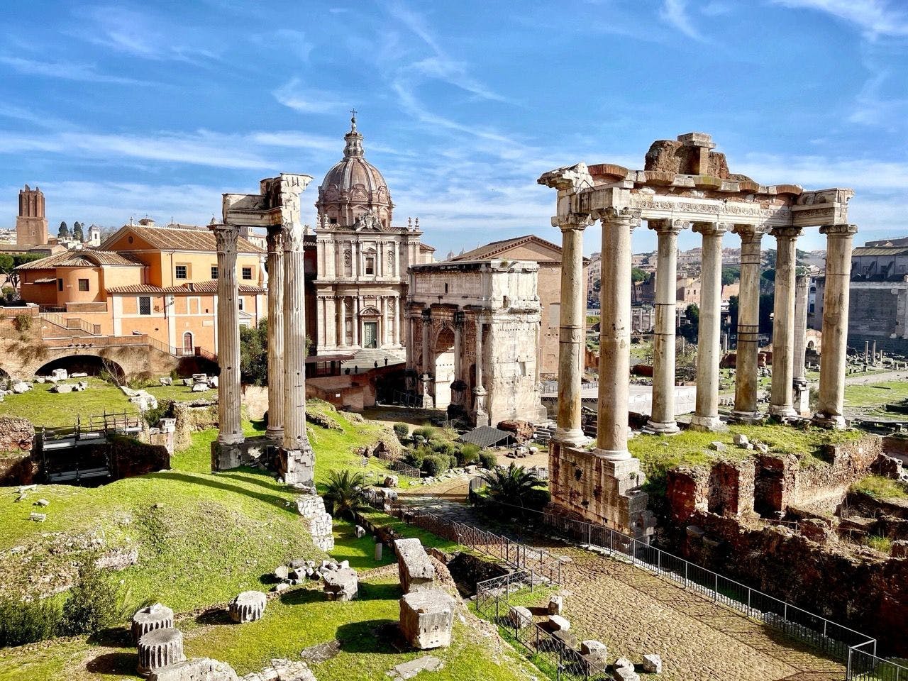 Forum ruins in the city center of Rome