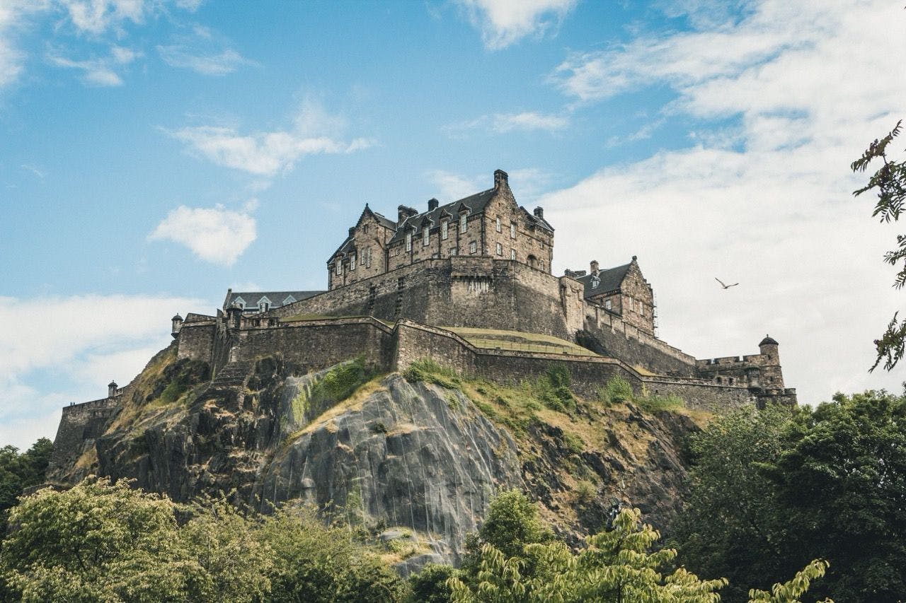 View on Edinburgh Castle in Scotland.