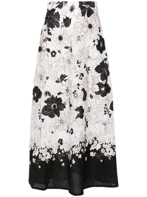 Pop floral-print midi skirt by Zimmermann.