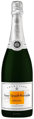 Bottle of Demi sec champagne by Veuve Clicquot