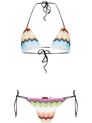 Missoni zig-zag triangle bikini set