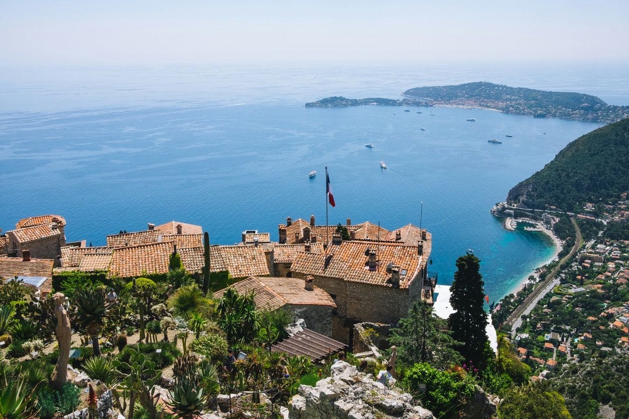 Hilltop village Èze in Southern France.