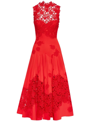Oscar de la Renta red evening dress