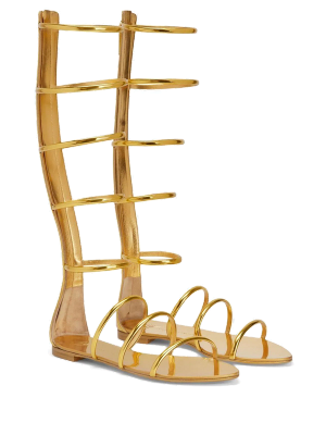 Giuseppe Zanotti golden gladiator sandals