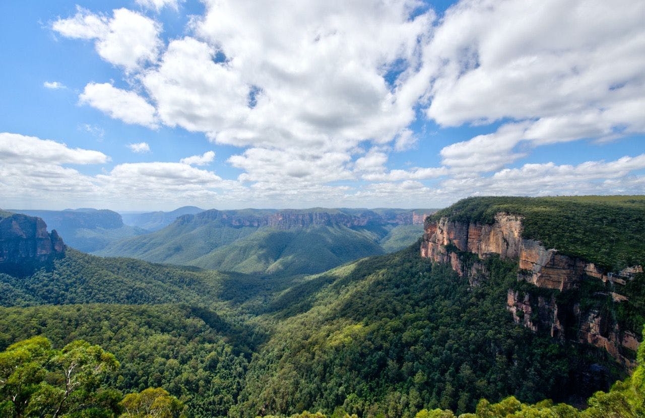 View on Blue Mountains in Australia.