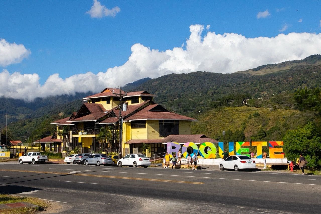 Colorful sign of Boquete in Panama.