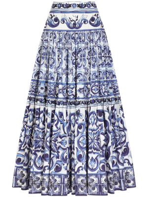 Dolce & Gabbana majolica patterned maxi skirt 