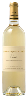 Bottle of Cassis Blanc white French wine.