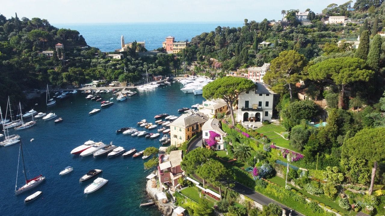 View on Portofino town in Italy.