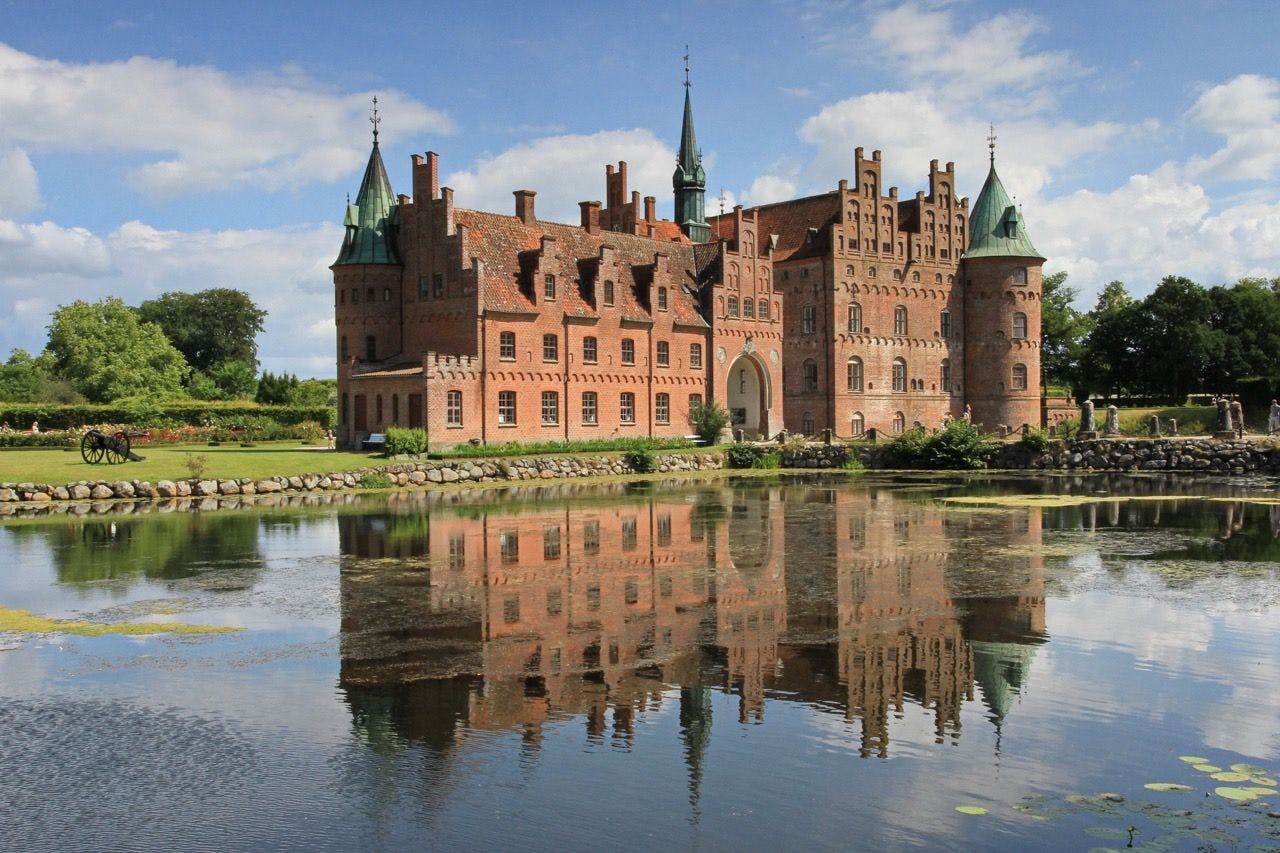 Egeskov Castle in Kværndrup, Denmark