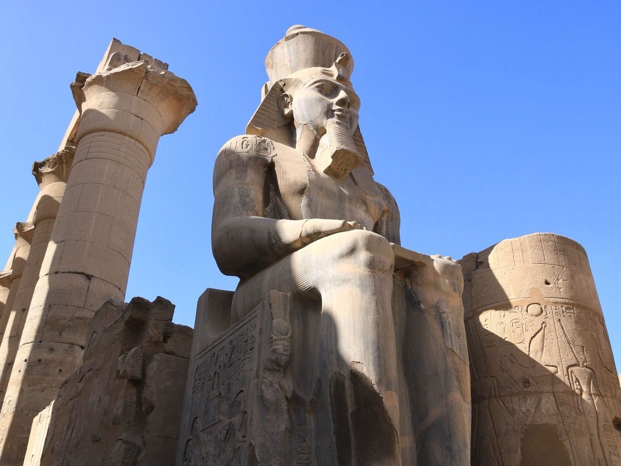 Statue in Luxor temple in Egypt.