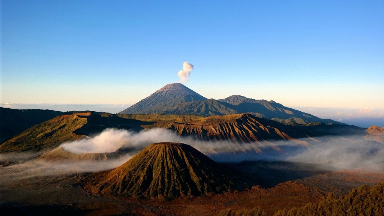 Mount Bromo volcano in Indonesia.
