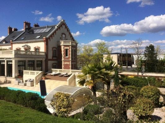 View on Hôtel La Villa Eugene in Champagne region in France.