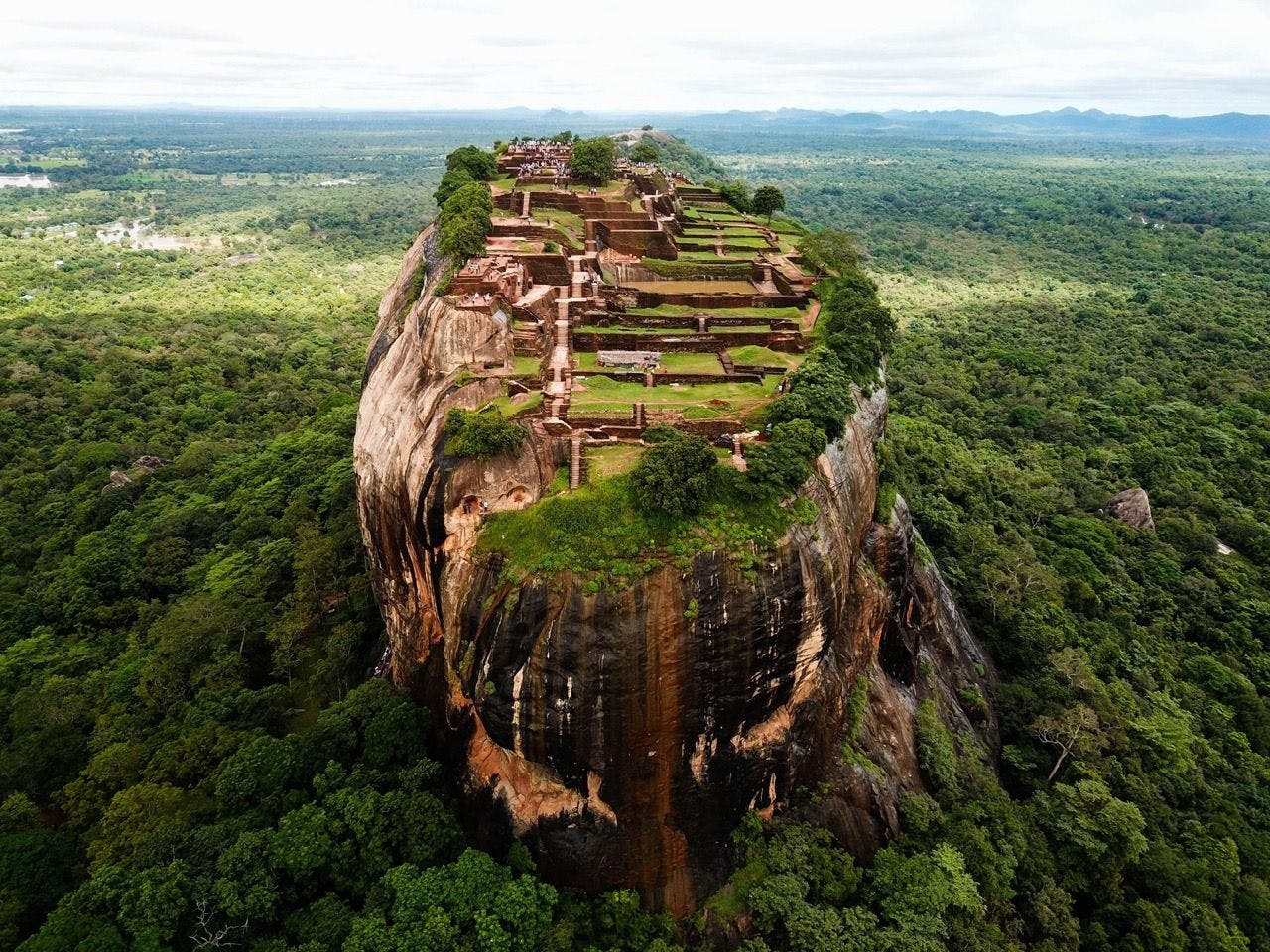 Big rock formation in Sigiriya, Sri Lanka.