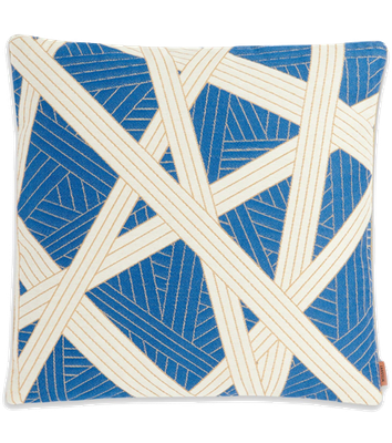 Blue Nastri striped cushion by Missoni Home.