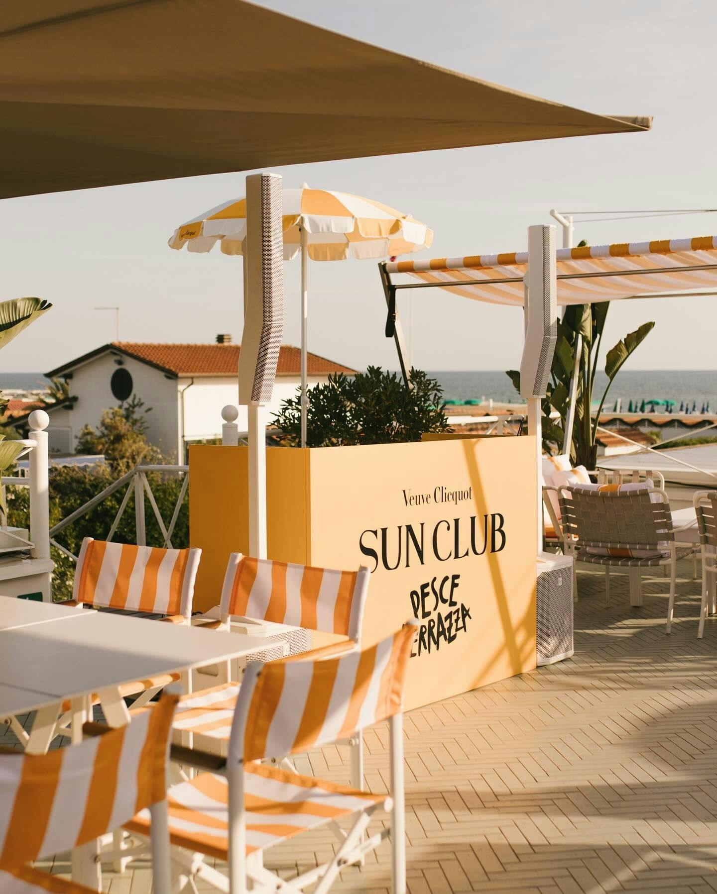 Veuve Clicquot Sun Club terrace in Pesce Terrazza in Italy.