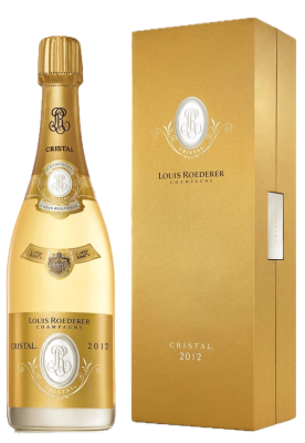 Bottle of Louis Roederer Cristal Vintage 2012 champagne