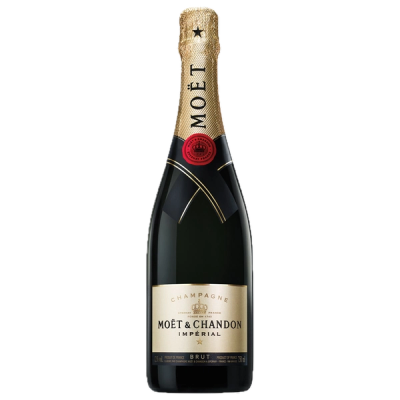 Bottle of Moët & Chandon Imperial Brut champagne.