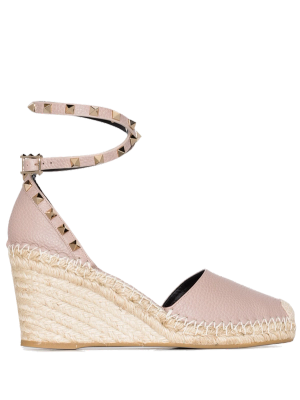 Rockstud wedge espadrilles by Valentino Garavani.