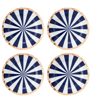 Bitossi four blue and white dessert plates