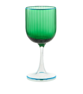 Aquazzura green striped red wine glass