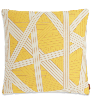 Yellow Nastri striped cushion by Missoni Home.