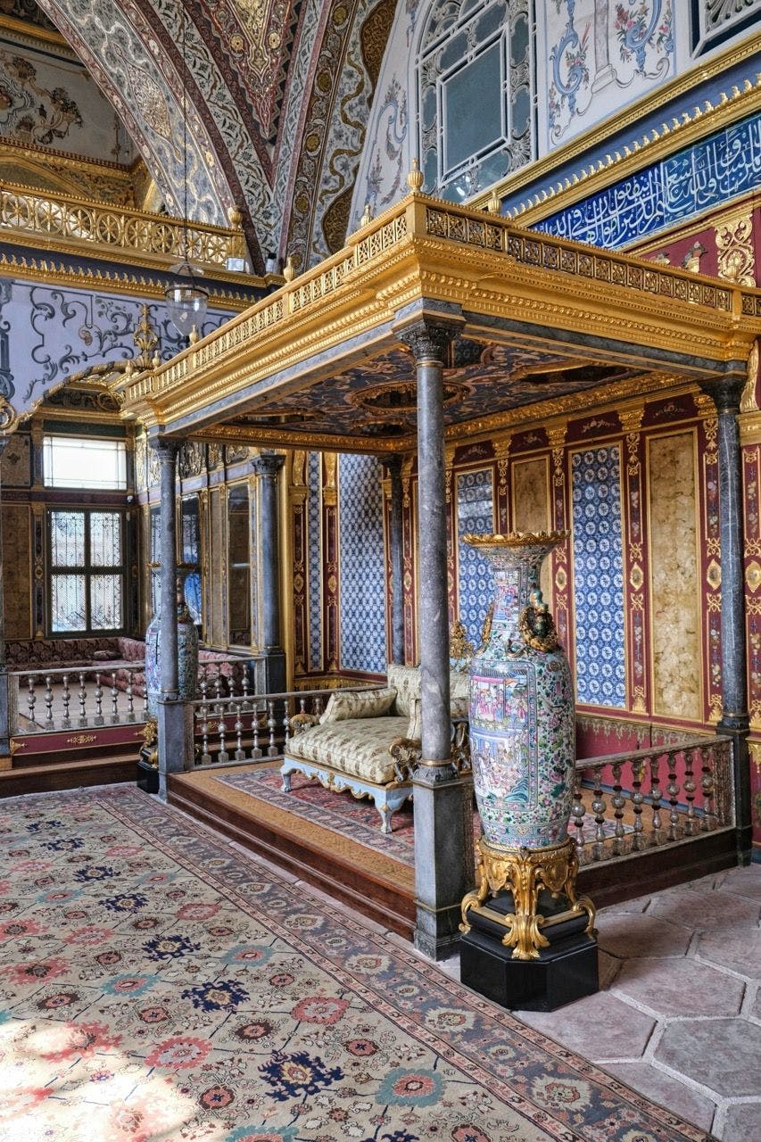 Decorations inside Topkapi Palace in Turkey.