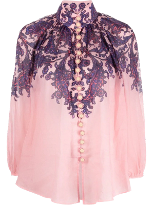 Zimmermann violet patterned blouse