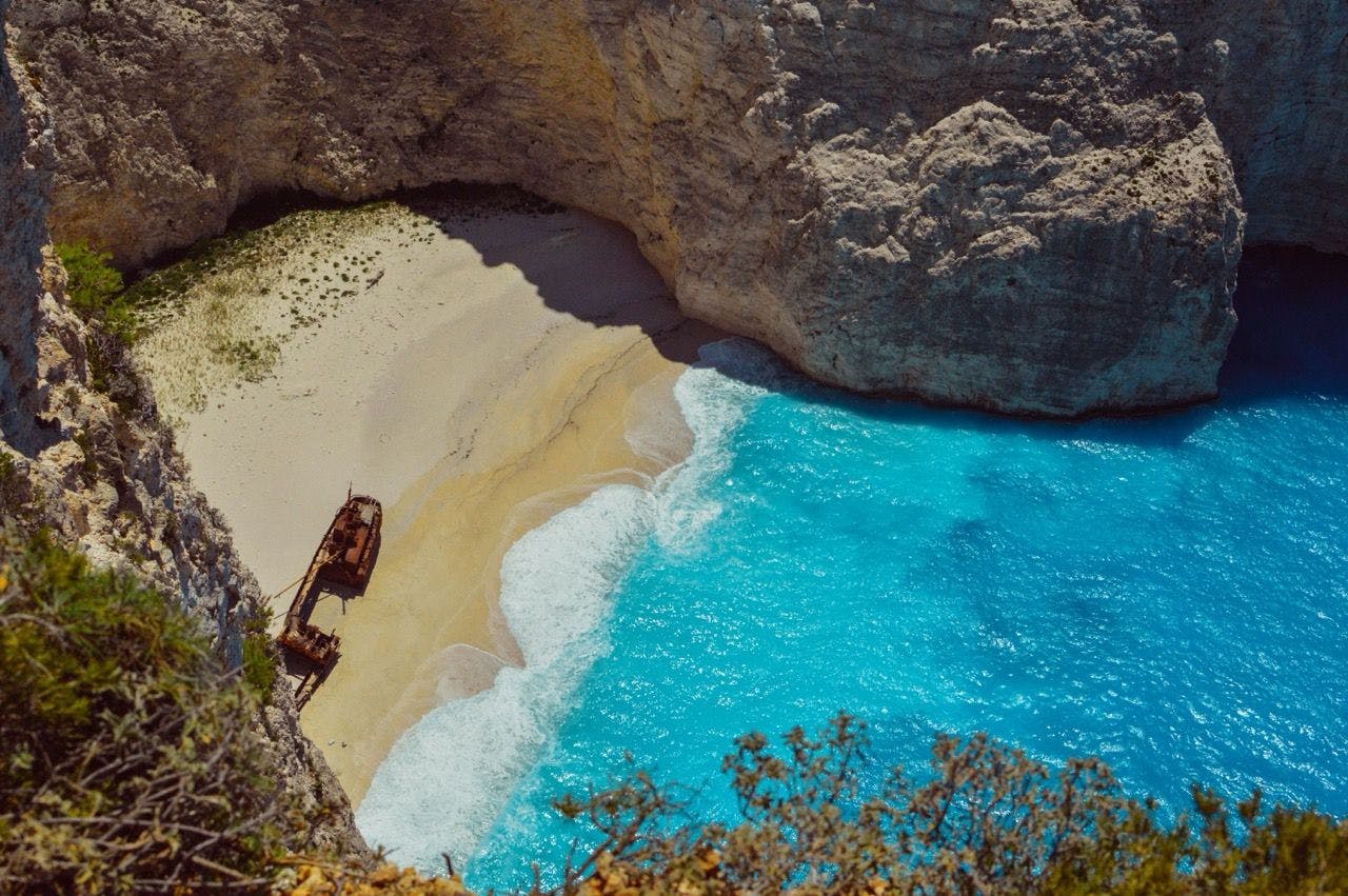 Shipwreck beach in Greece