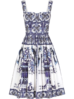 Majolica print short dress by Dolce & Gabbana.