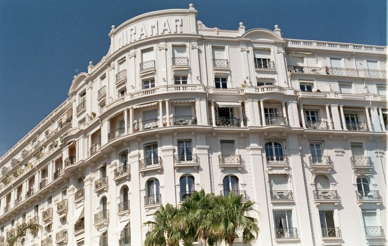 White Miramar luxury hotel in French Riviera