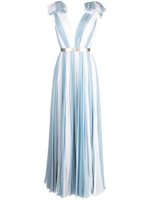 Laguna pleated silk maxi dress by Jenny Packham.