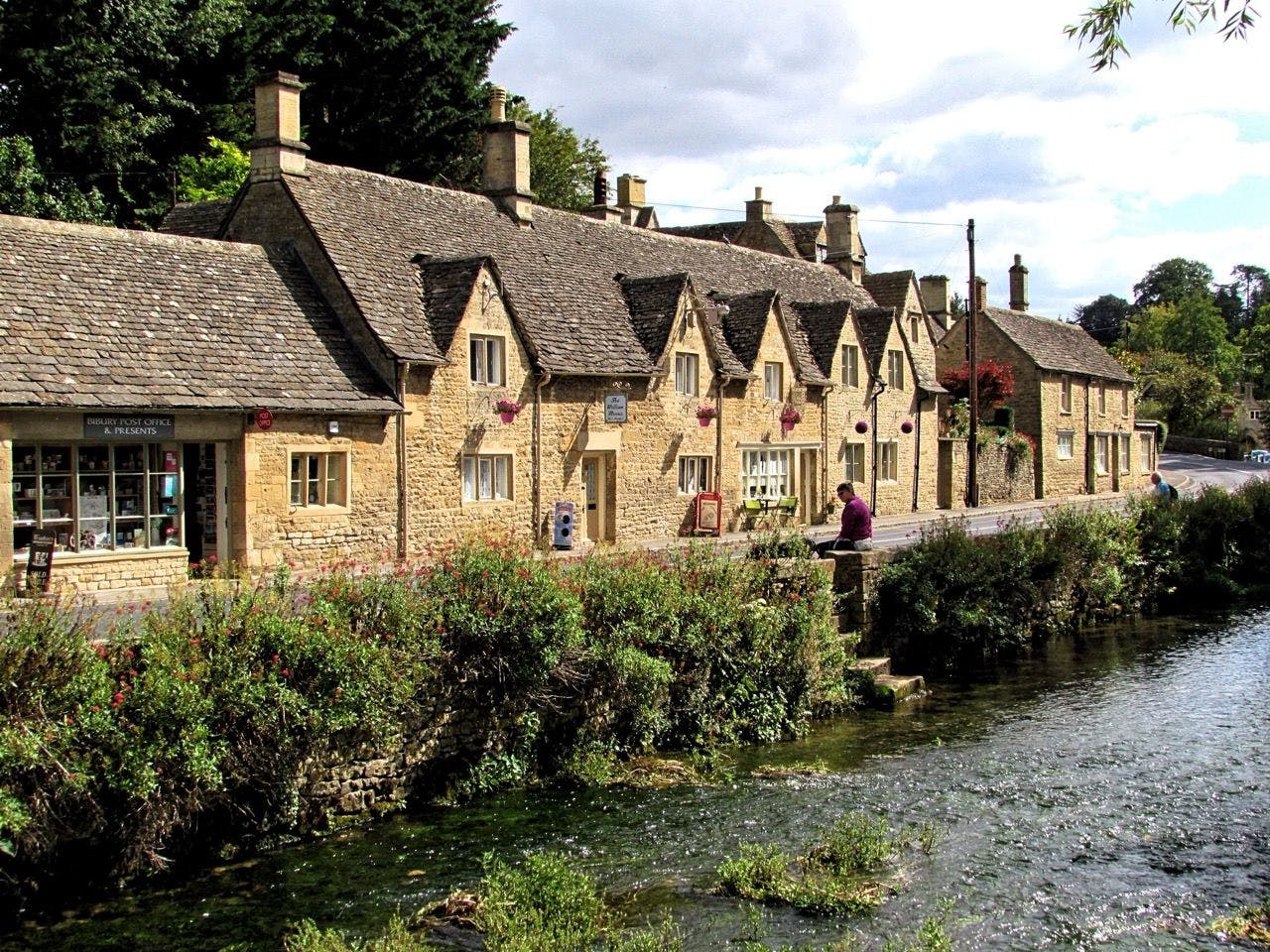 Picturesque houses in Cotswolds United Kingdom.