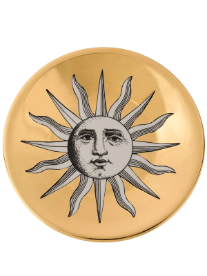 Fornasetti golden decorated sun bowl