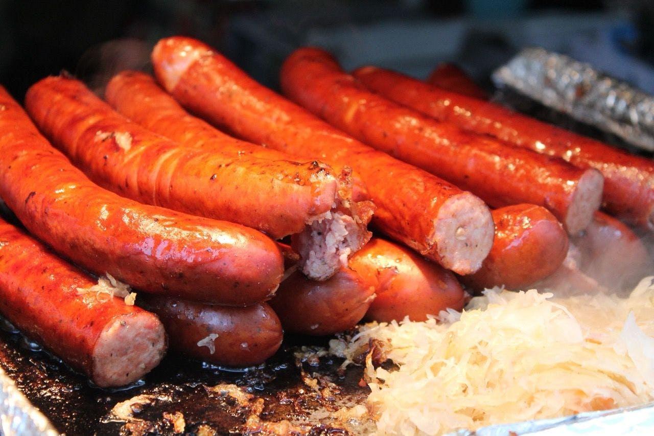 German sausages in Berlin Germany
