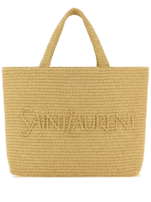 Raffia tote bag by Saint Laurent.