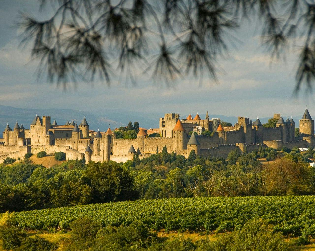Historical city of Carcassonne in France.