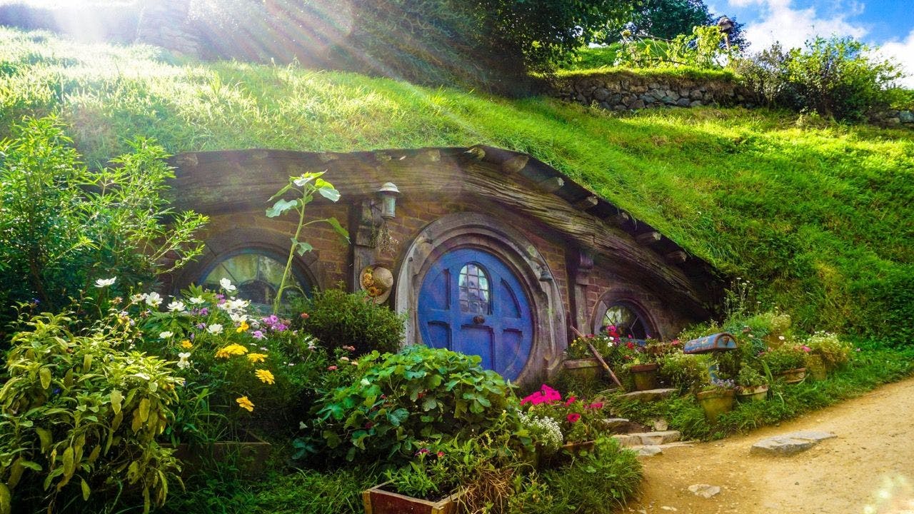 Hobbiton Movie Set in Matamata, New Zealand.