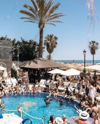 Swimming pool in La Sala by the Sea beach club