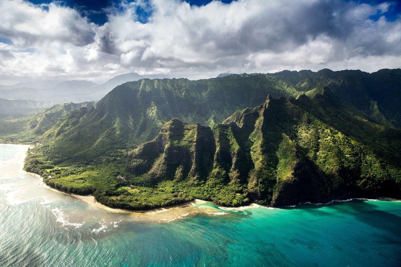 Kauai island in Hawaii USA.