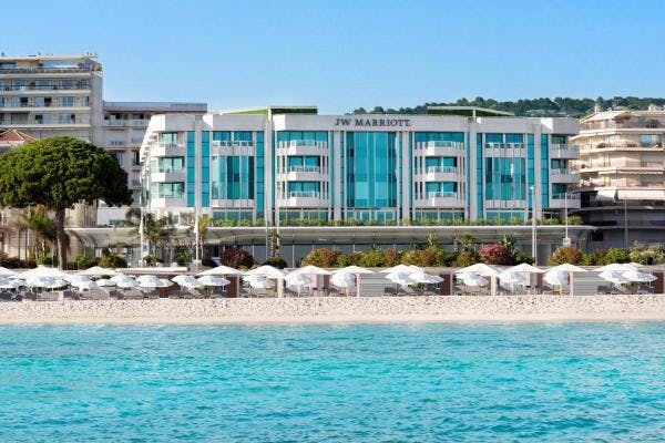 Entrance to JW Marriott hotel in Cannes.