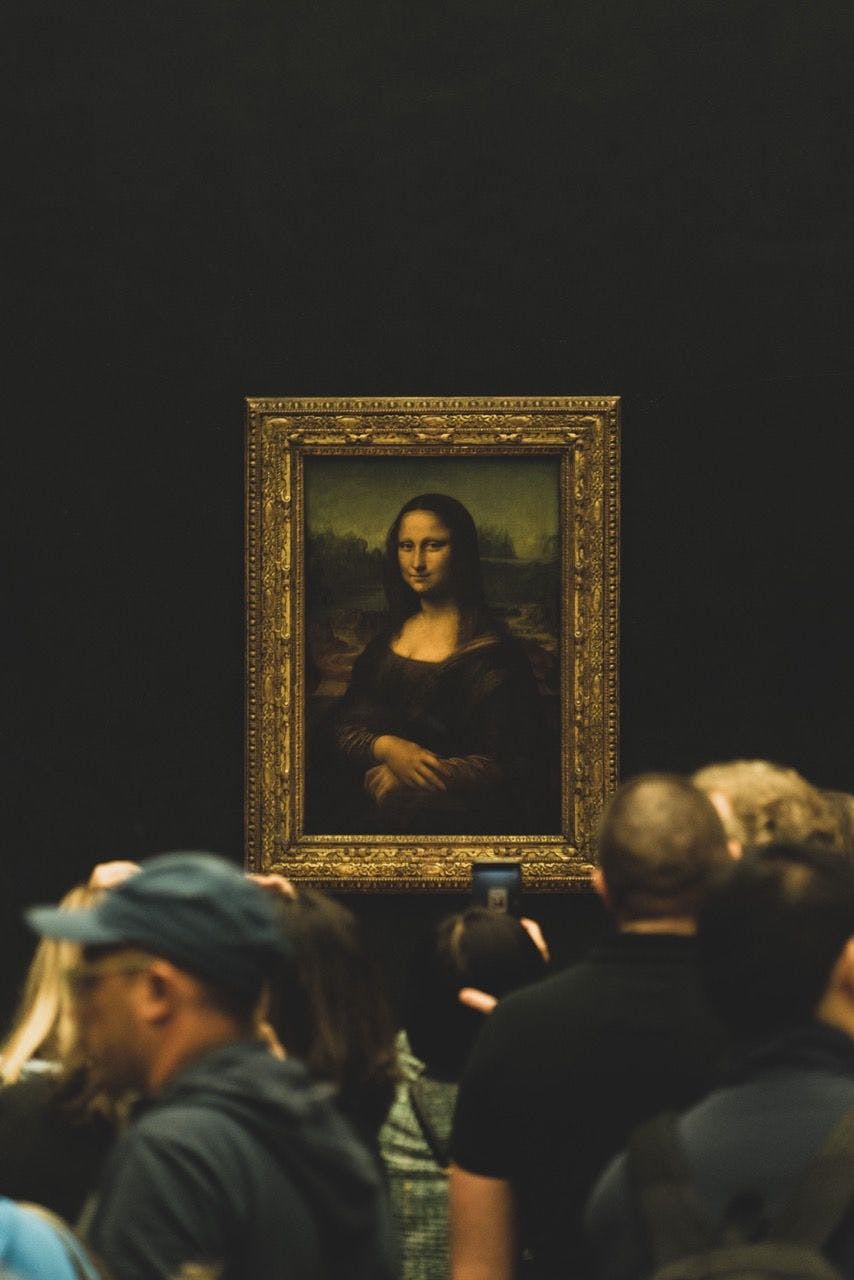 Mona Lisa painting in Louvre Paris.