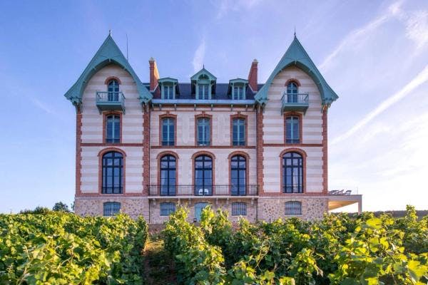 View on Chateau de Sacy in Champagne region.