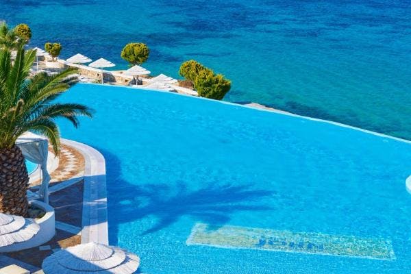 Saint John Hotel infinity swimming pool in Mykonos