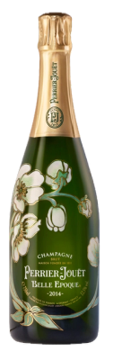 Bottle of Perrier-Jouet Belle Epoque Brut champagne.