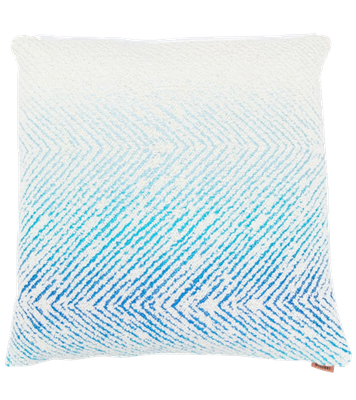 Gradient-effect bouclé wool cushion by Missoni Home.